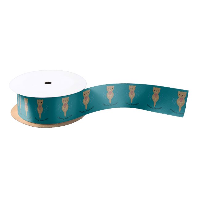 Cute and Funny Otterly Adorable Otter Satin Ribbon (Spool)
