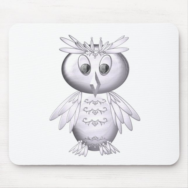 cute and funny owl pattern mouse pad (Front)