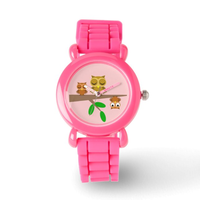 cute and funny owls watch (Front)