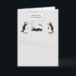 Cute and Funny Penguin Slips on Ice Birthday Card<br><div class="desc">Here's a cute and funny cartoon birthday card featuring a penguin who has gained some valuable life experience by slipping on ice.

Thank you for choosing this original design by © Chuck Ingwersen. I’m an independent artist,  and I post cartoons and comics on Instagram,  where my handle is @captainscratchy</div>