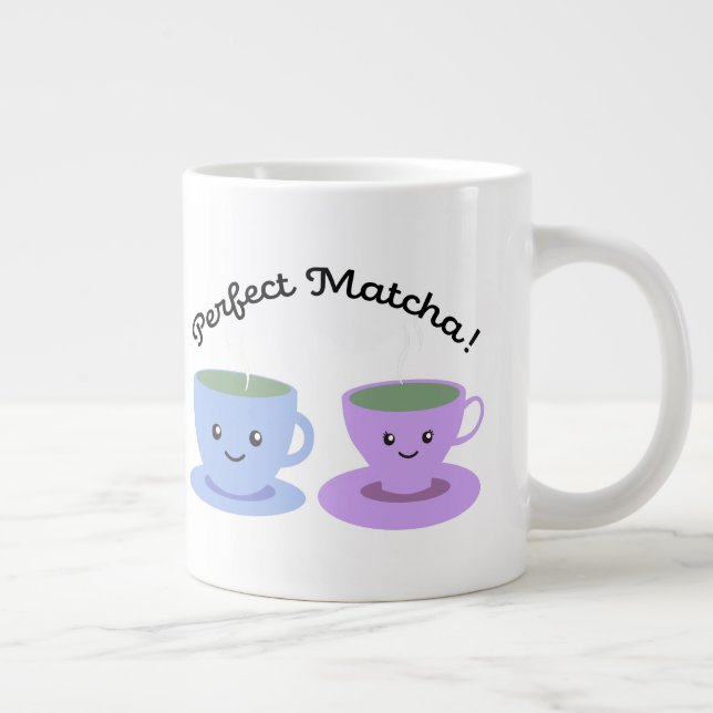 Cute and Funny Perfect Matcha Giant Coffee Mug (Right)