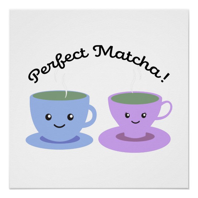 Cute and Funny Perfect Matcha Poster (Front)