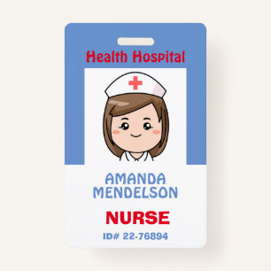 Cute and Funny personalized Nurse ID Badge