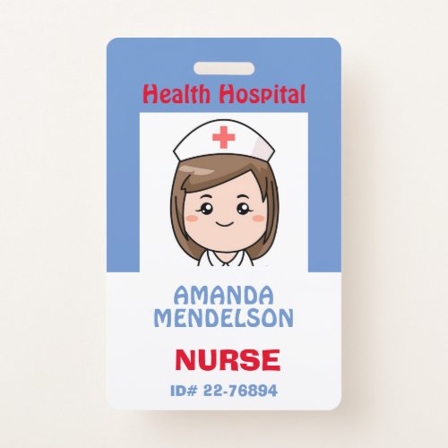 Cute and Funny personalized Nurse ID Badge