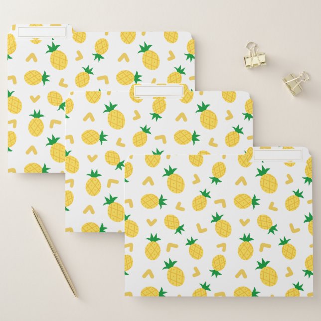 Cute and Funny Pineapple Pattern File Folder (Set)