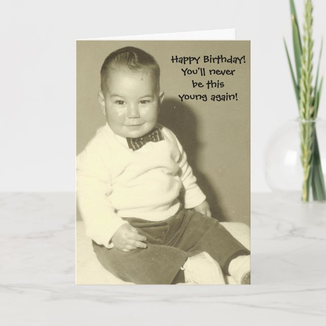 Cute And Funny Print Or Digital Birthday Card (Front)
