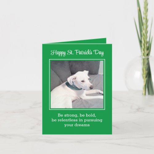 Cute and Funny Puppy Dog Happy St Patricks Day Card