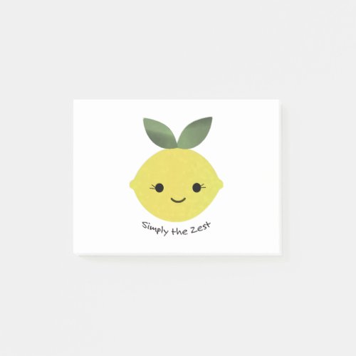 Cute and Funny Simply The Zest Kawaii Lemon Post_it Notes