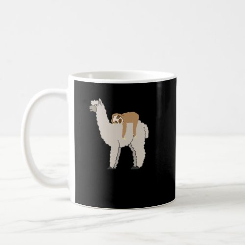 Cute and Funny Sleepy Sloth and Llama Coffee Mug