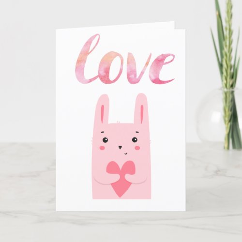 Cute and Funny Some Bunny Loves You Valentines Holiday Card