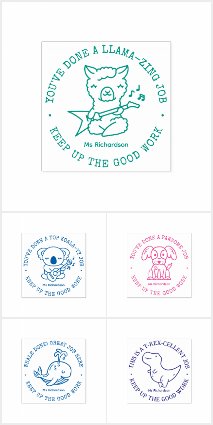 Cute and Funny Teacher Reward And Praise Stamp
