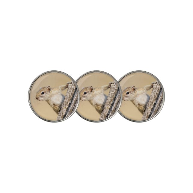 Cute and funny Tree squirrel wild animal photo Golf Ball Marker (3 Up)
