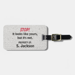 Cute and Funny Tweed Look Luggage Tag
