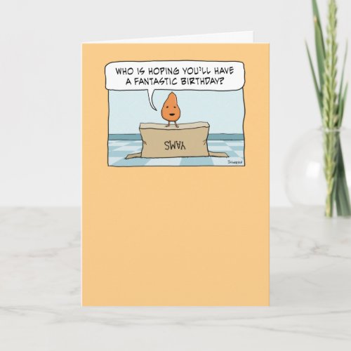 Cute and Funny Yam Birthday Card