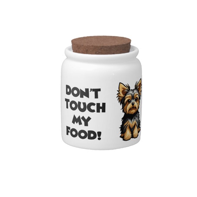 Cute and Funny Yorkshire Terrier candy  Jar (Front)