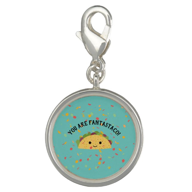 Cute and Funny You are Fantastaco Cute Kawaii Taco Charm (Front)
