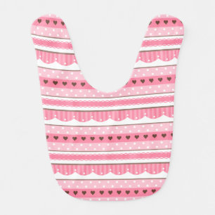 Cute and Girly Light Pink Pattern Design Bib