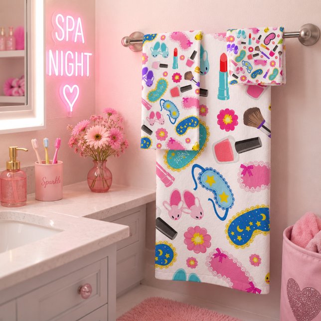 Cute and Girly Makeup Bath Towel Set (Creator Uploaded)