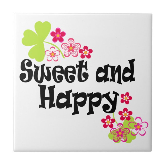 Cute and happy ceramic tile (Front)