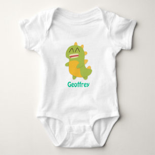 Cute and Happy Dinosaur for Baby Boy Baby Bodysuit