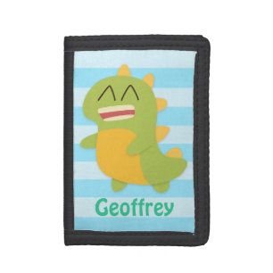 Cute and happy Dinosaur for Kids Trifold Wallet
