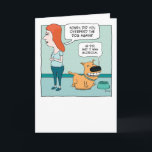 Cute and Happy Overfed Dog Funny Birthday Card<br><div class="desc">Here's a hilarious cartoon birthday card featuring a dog who was overfed ... and the pooch couldn't be happier about it! A perfect card for any dog lover! Thank you for choosing this original design by © Chuck Ingwersen. I’m an independent artist, and I post cartoons every day on Instagram:...</div>
