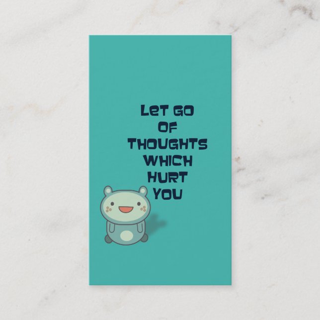Cute and Inspirational Encouraging Quote Business Card (Front)