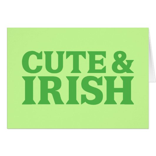 Cute and Irish Cards (Front Horizontal)