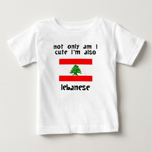 Cute And Lebanese Baby T-Shirt (Front)