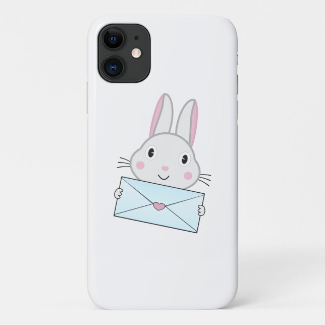 Cute and lovely Bunny holding Love Letter Case-Mate iPhone Case (Back)