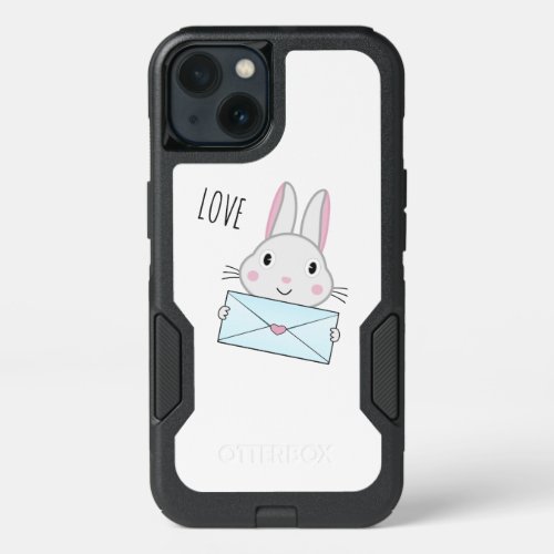 Cute and lovely Bunny holding Love Letter iPhone 13 Case