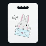 Cute and lovely Bunny holding Love Letter Seat Cushion<br><div class="desc">Are in love or beloved? Surprise your great love in a creative and funny way with this cute and original gift idea on Valentine’s Day. An original and romantic way to declare your love or sympathy.</div>