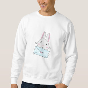 Cute and lovely Rabbit holding Love Letter Sweatshirt