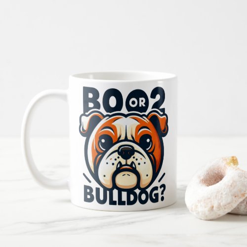 Cute and Mischievous Bulldog Pop Art Halloween Coffee Mug