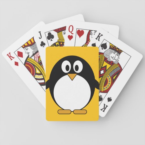 Cute and Modern Cartoon Penguin Poker Cards