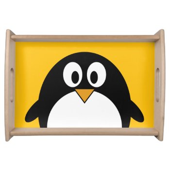 Cute And Modern Cartoon Penguin Serving Tray by MyPetShop at Zazzle