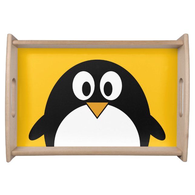Cute and Modern Cartoon Penguin Serving Tray (Front)