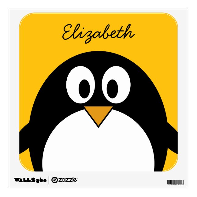 Cute and Modern Cartoon Penguin Wall Sticker (Front)