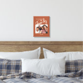 Cute and Modern Family Photo | Terracotta Canvas Print (Insitu(Bedroom))