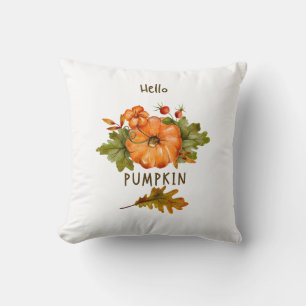 cute and modern pumkin  throw pillow