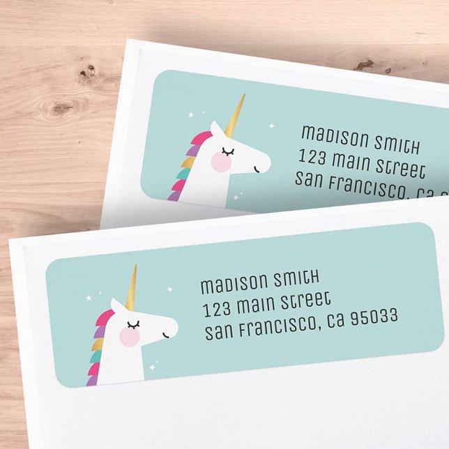 Cute and Modern Rainbow Unicorn Label (Creator Uploaded)