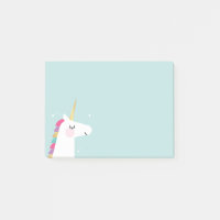 Cute and Modern Rainbow Unicorn Post-it Notes