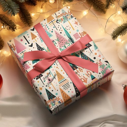 Cute and Modern Shapes Christmas Wrapping Paper