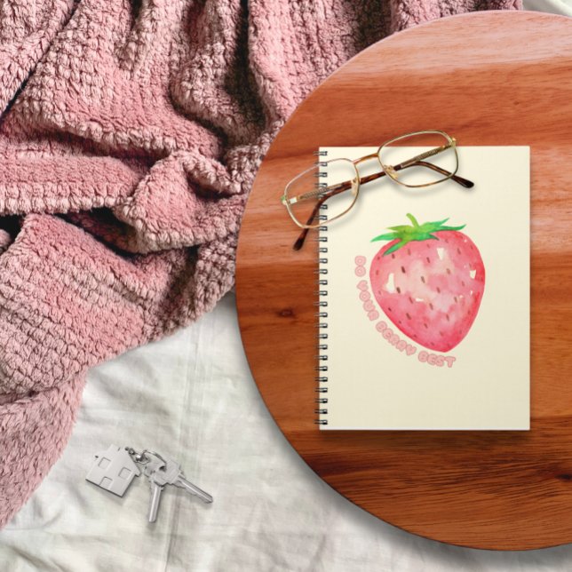 Cute and Motivational Strawberry Notebook (Creator Uploaded)