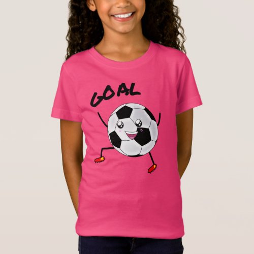 Cute and original soccer ball design girls T_Shirt