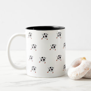 Cute and original soccer ball design Two-Tone coffee mug