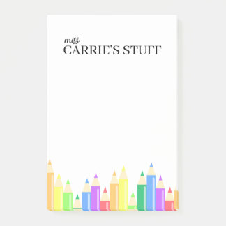 Cute and Personalized Teacher  Post-it Notes