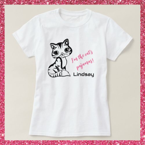 Cute and Pink Cats Pajamas T_Shirt