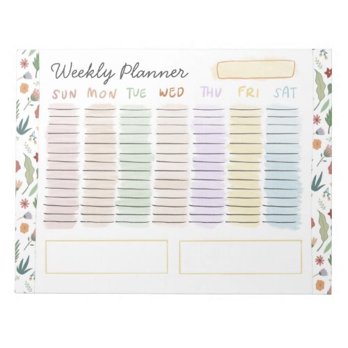Cute and Playful Floral Pastel Notepad