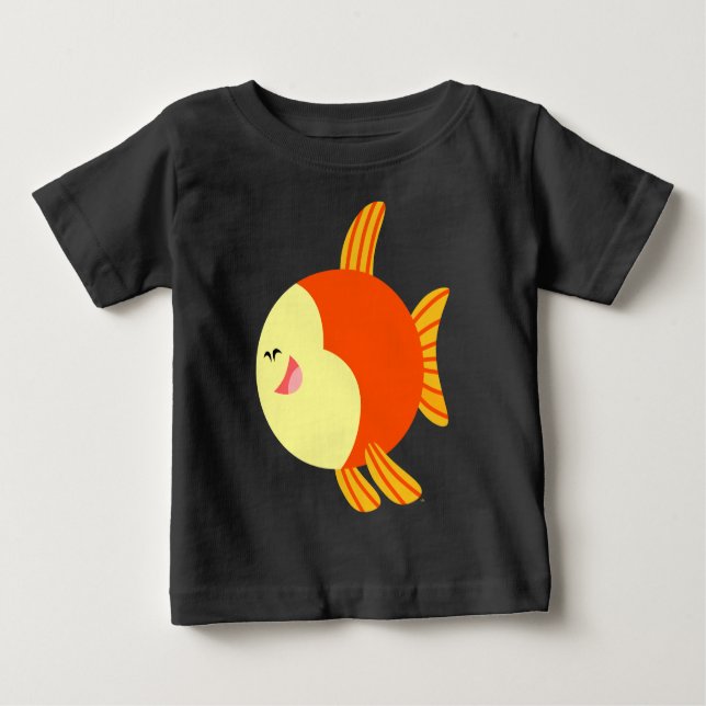 Cute and Plump Cartoon Fish Baby T-Shirt (Front)